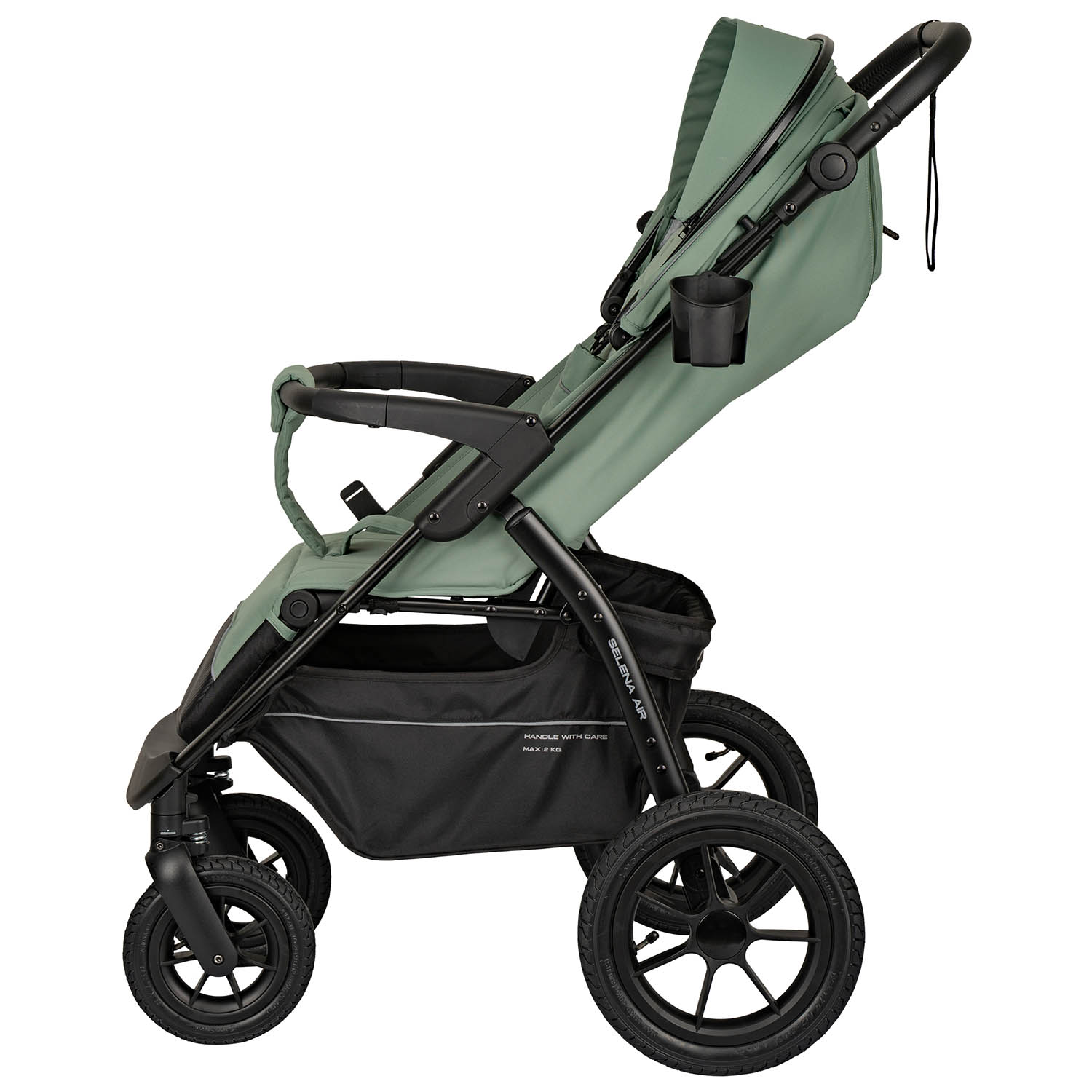 Коляска прогулочная JOVOLA SELENA Air 25 с сумкой зеленый - фото 20