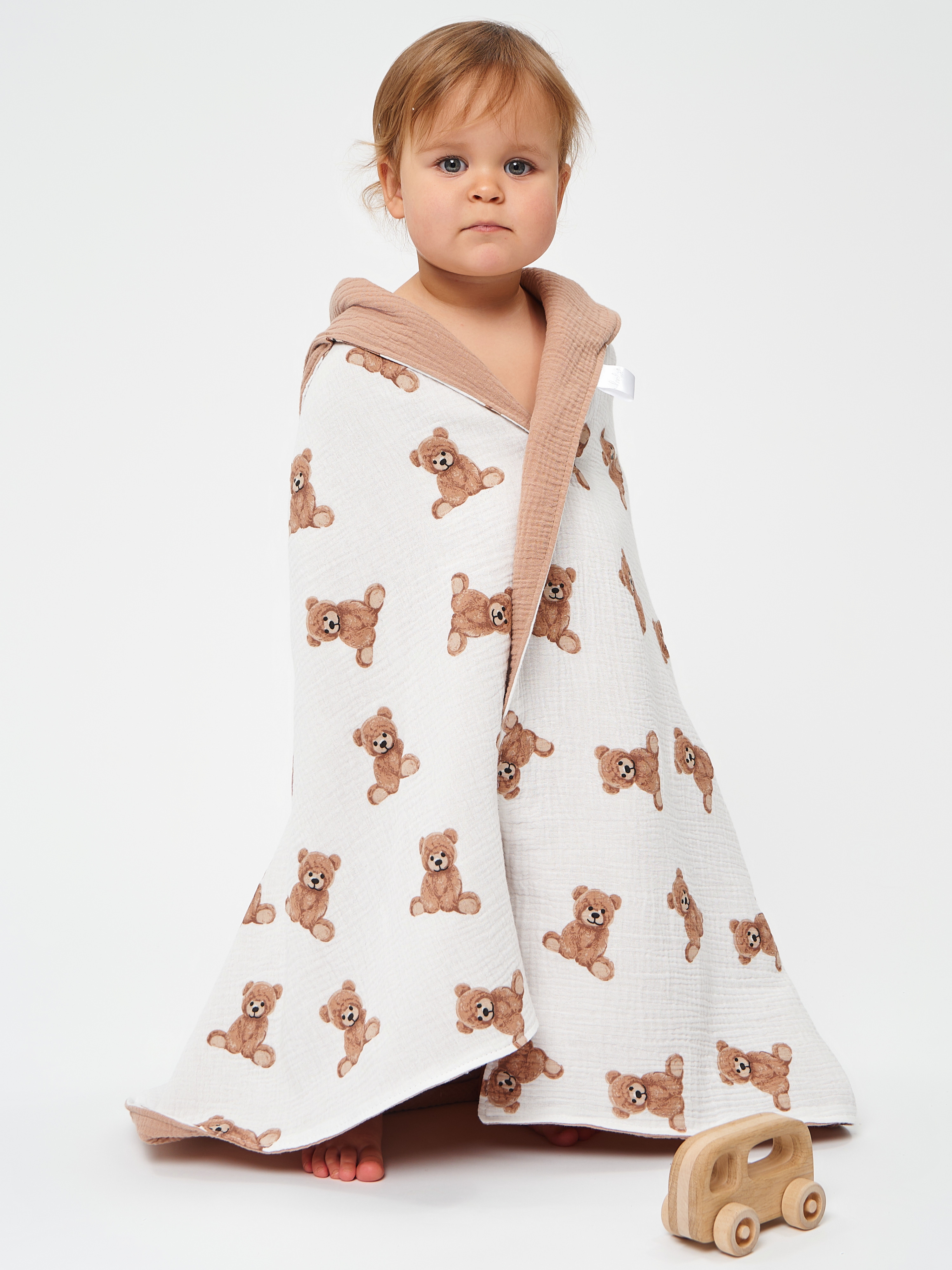 Полотенце Loo-Loo мишкиушки 95 x 95 см 1 шт. - фото 8