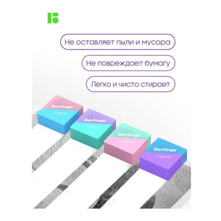 Ластик BERLINGO 4 шт.