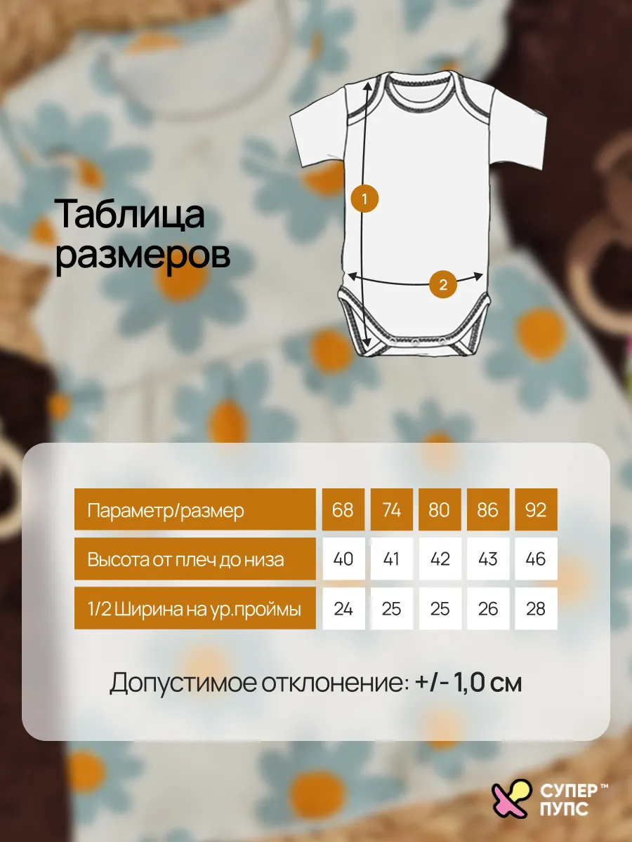 Боди-платье Супер Пупс бд/платье/2крыл/ромашка - фото 11