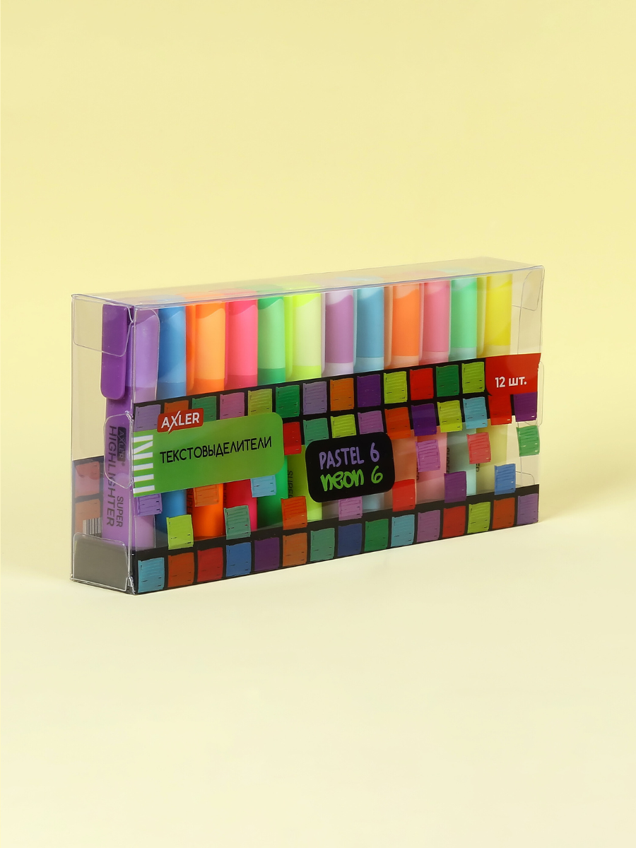 Текстовыделители AXLER 12 шт. - фото 10