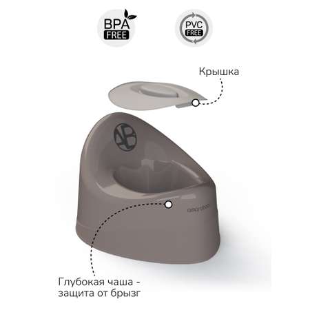 Горшок Amarobaby Fort серый