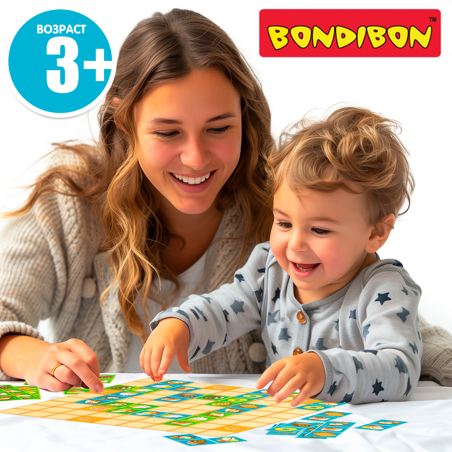 Настольная игра Bondibon домино пазл Чай с пончиком - фото 7