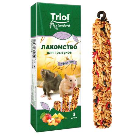 Лакомство для грызунов Triol 80г Standard с фруктами 3шт