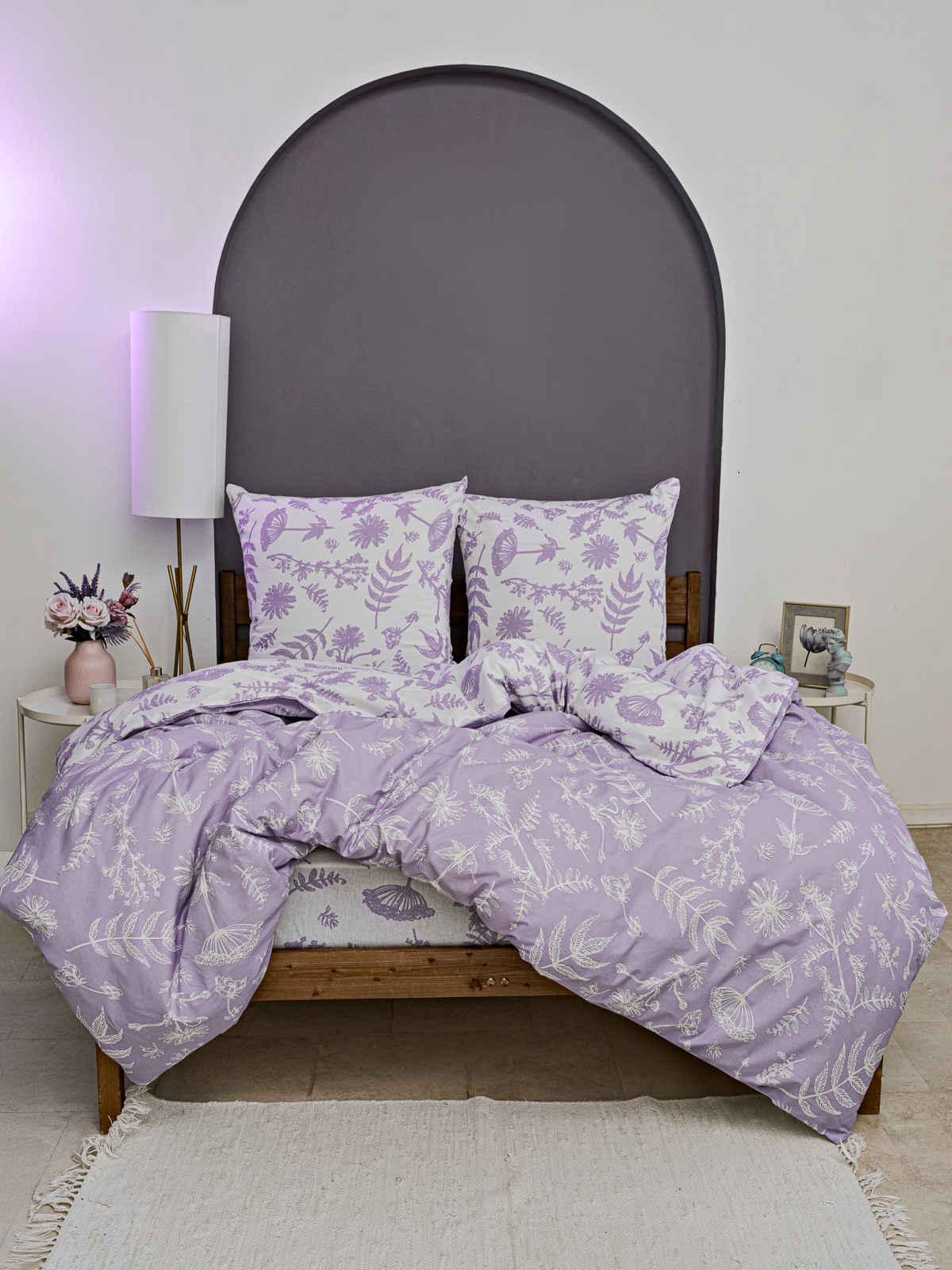 Комплект постельного белья LOVEBERRY Лаванда семейный 5 предм. - фото 11