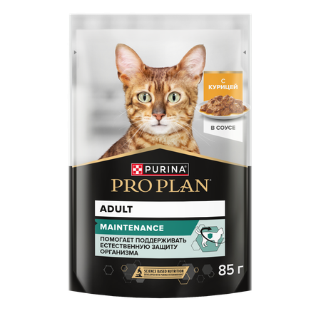 Корм влажный для кошек PRO PLAN MAINTENANCE 85г с курицей в соусе