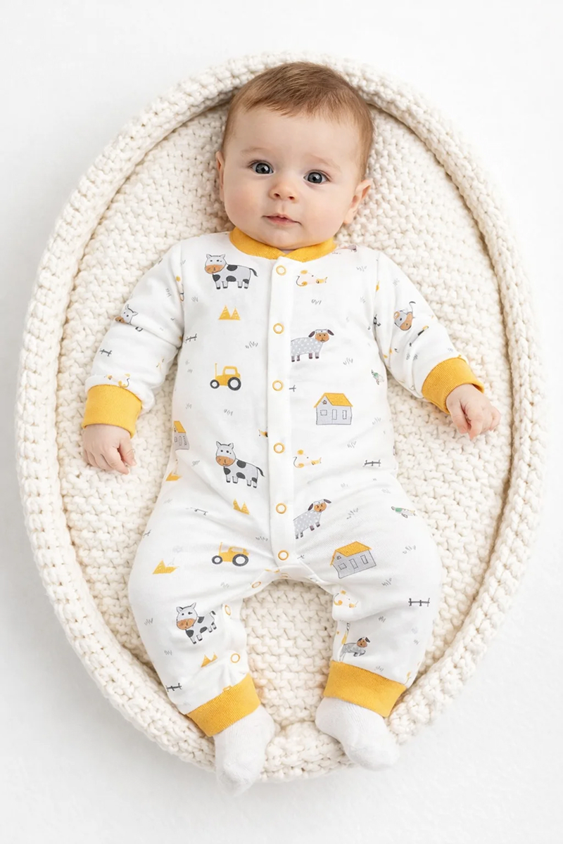 Изображение товара Комбинезон для новорожденных Эскимо 74 трикотаж гипоаллергенный Россия