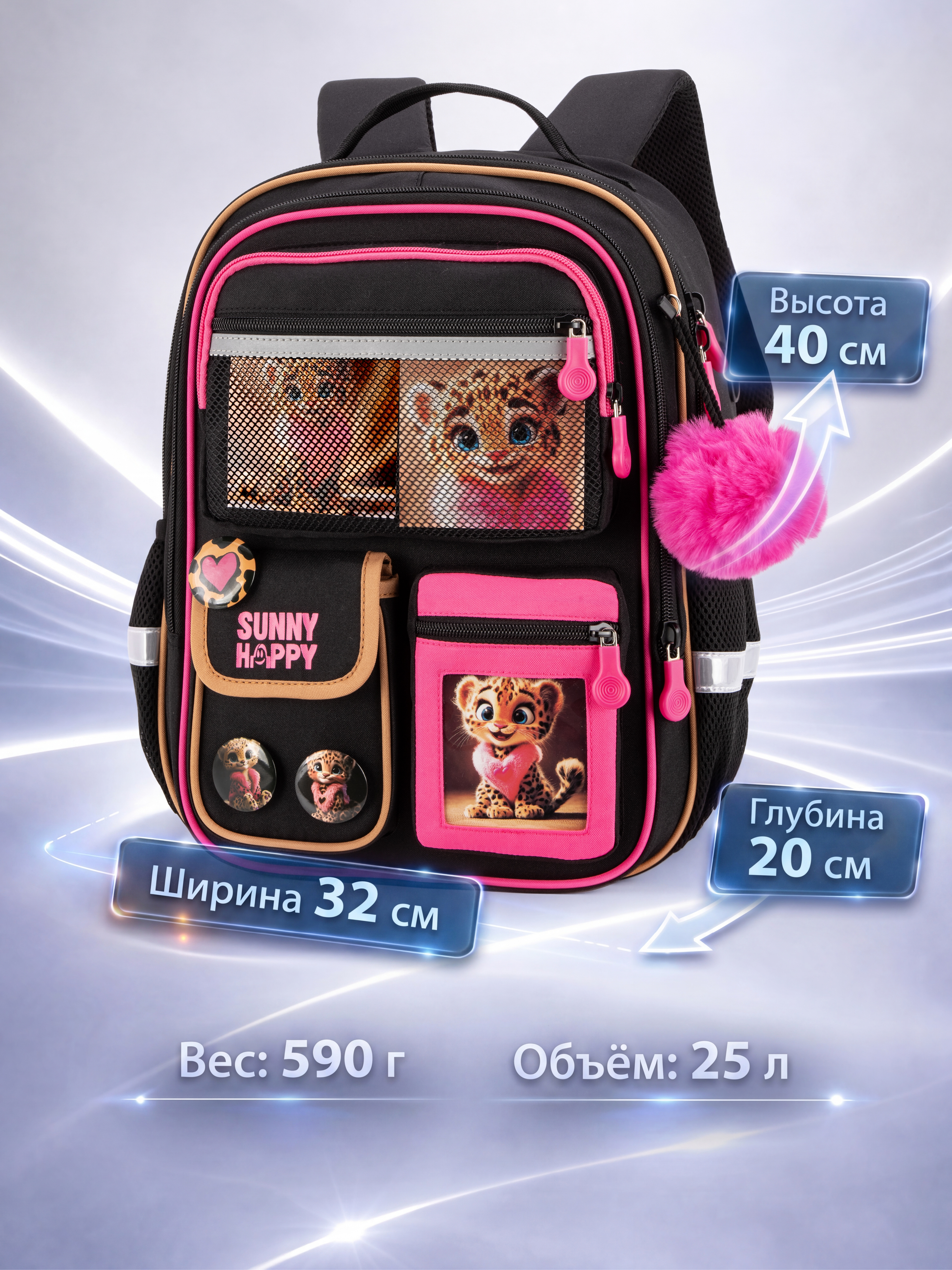 Рюкзак Sunny Happy набор 7 в 1 - фото 9
