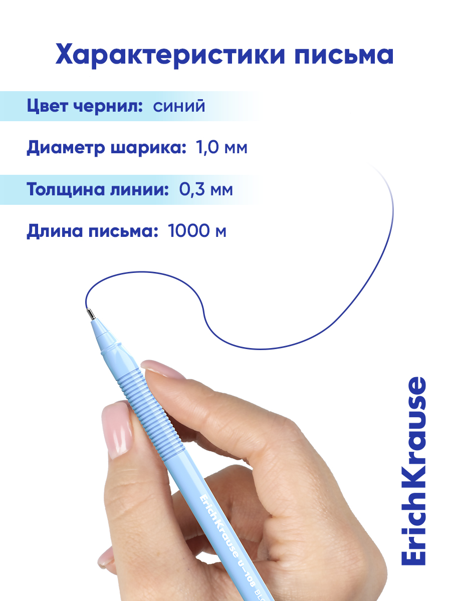 Ручка шариковая ErichKrause 4 шт. - фото 3