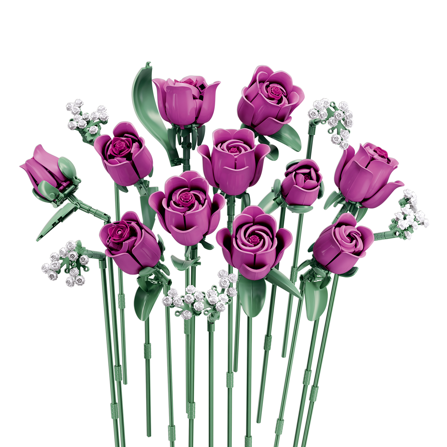 Конструктор SLUBAN Фиолетовые розы 654 дет. - фото 3