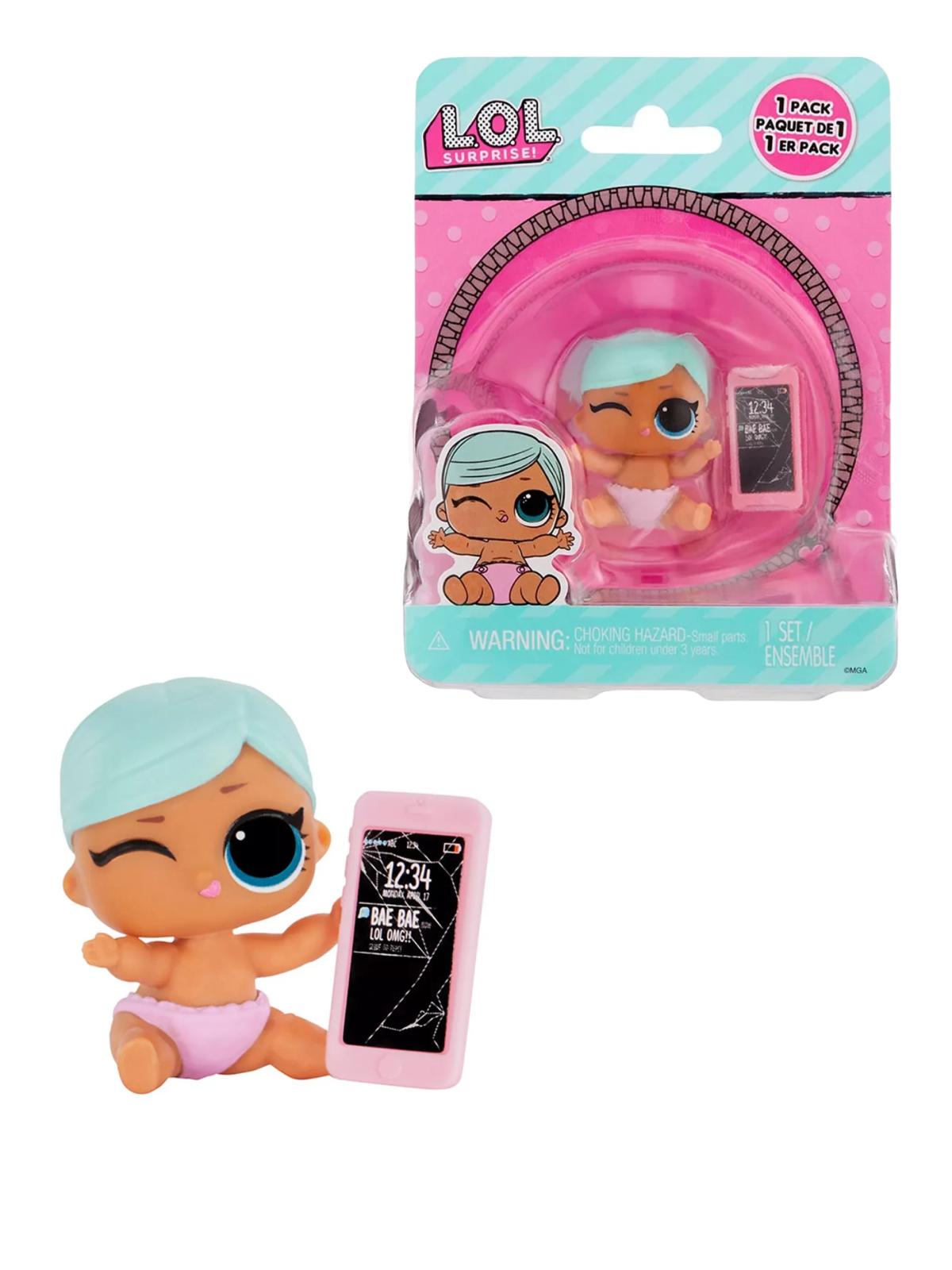 Кукла мини L.O.L. Surprise! opp Lil Sis Ледяная бейби 987413 бирюзовая lil sis - фото 5