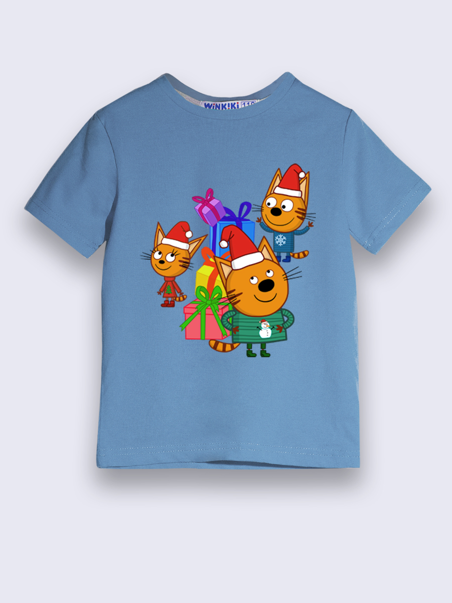 Футболка Три кота TK25252403/голубой - фото 1