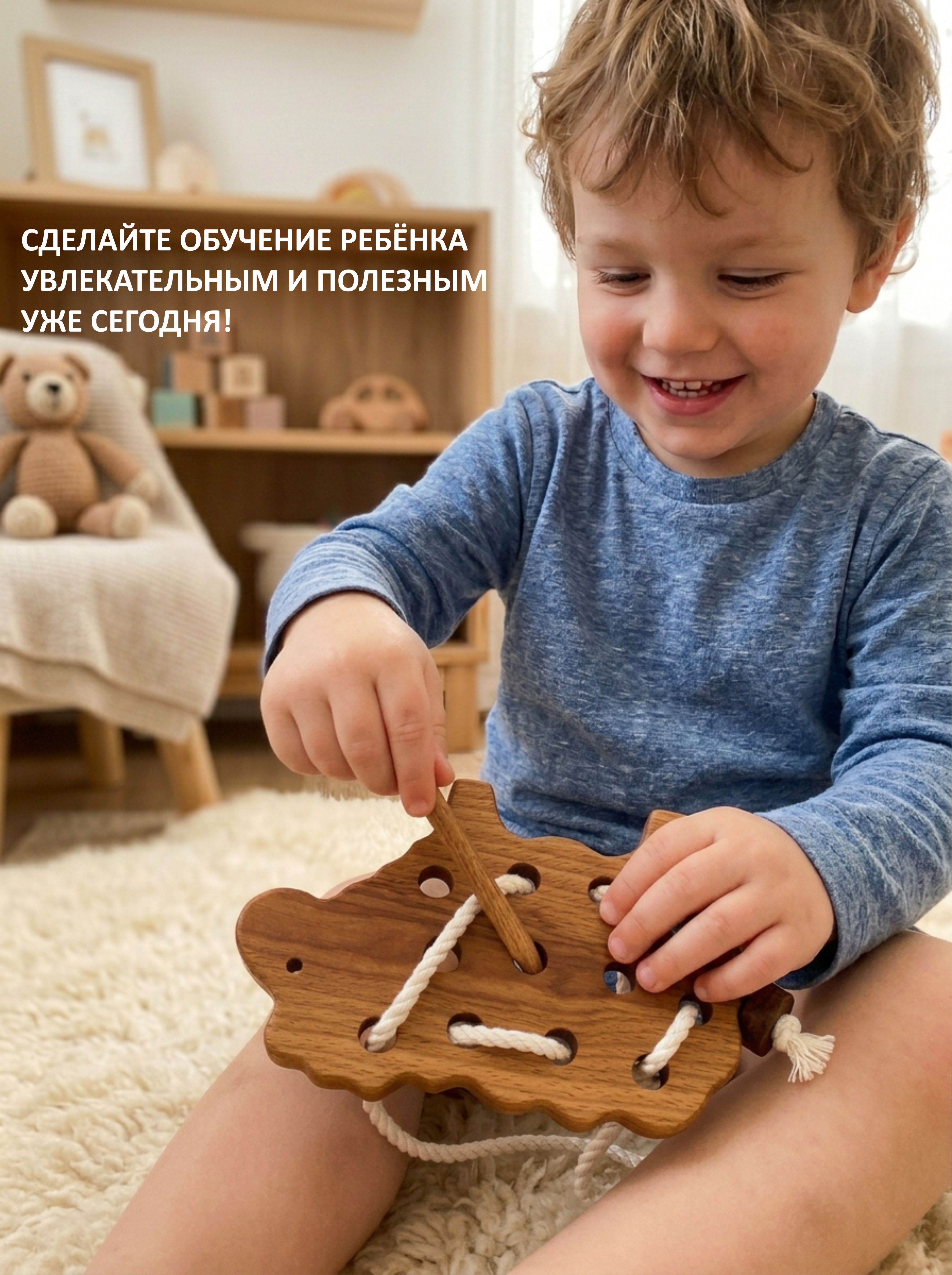 Игрушка FEiDUBEi шнуровка Овечка в ассортименте - фото 3