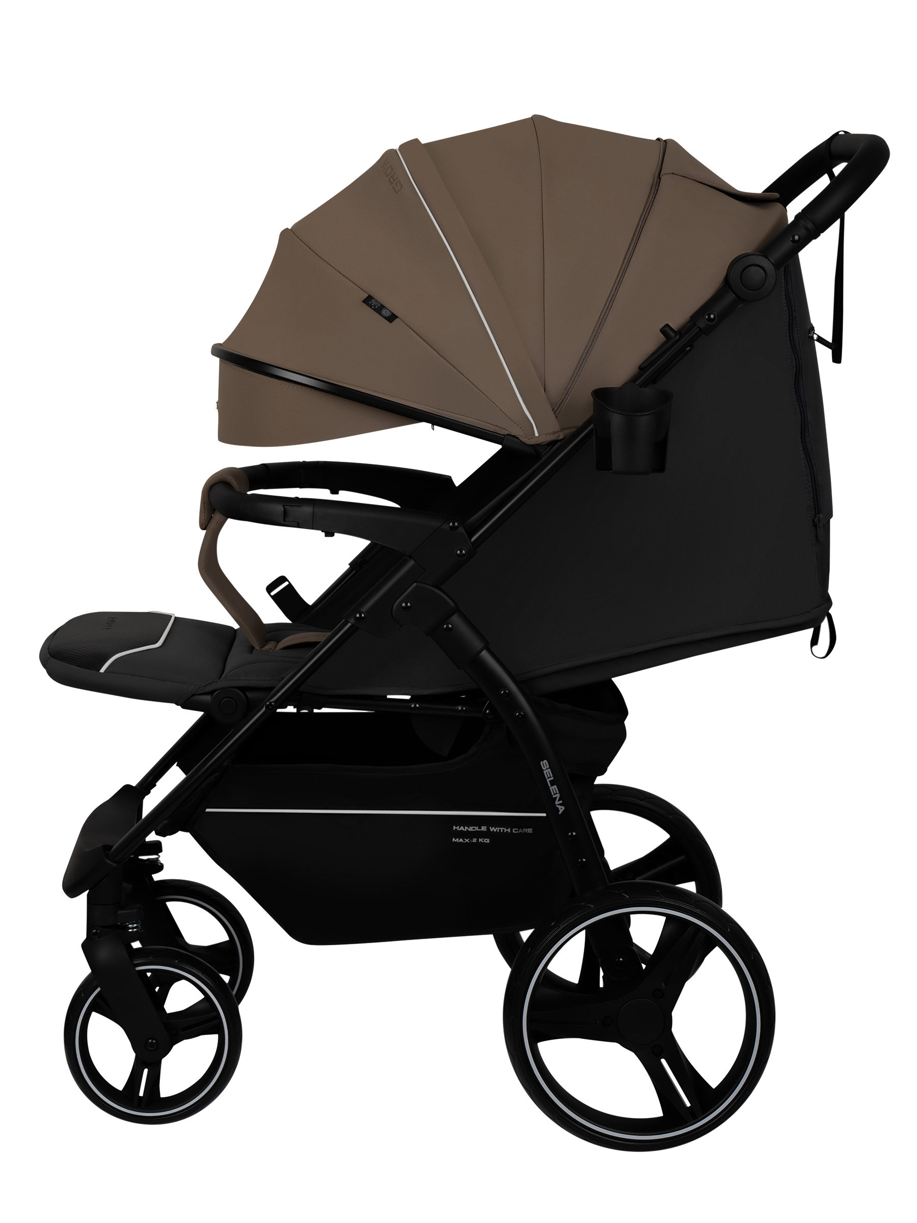 Коляска прогулочная JOVOLA SELENA 2026 темно-беж.-серый - фото 18