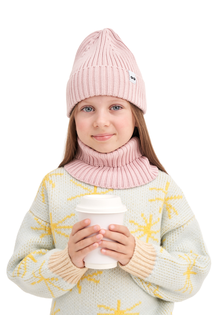 Шапка и снуд wookee Шапка_СнудРозовый - фото 8