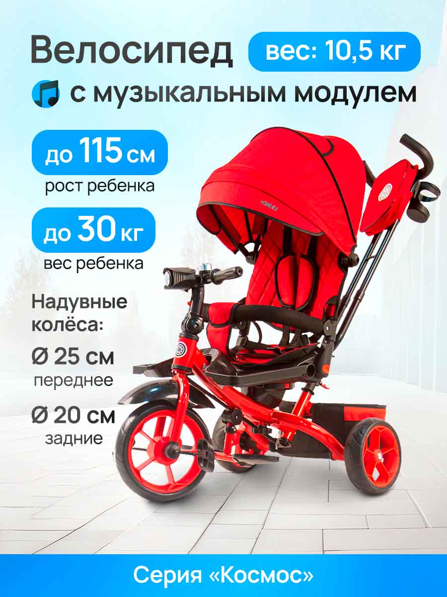 Трехколесный велосипед Velobibi 10 дюймов - фото 1