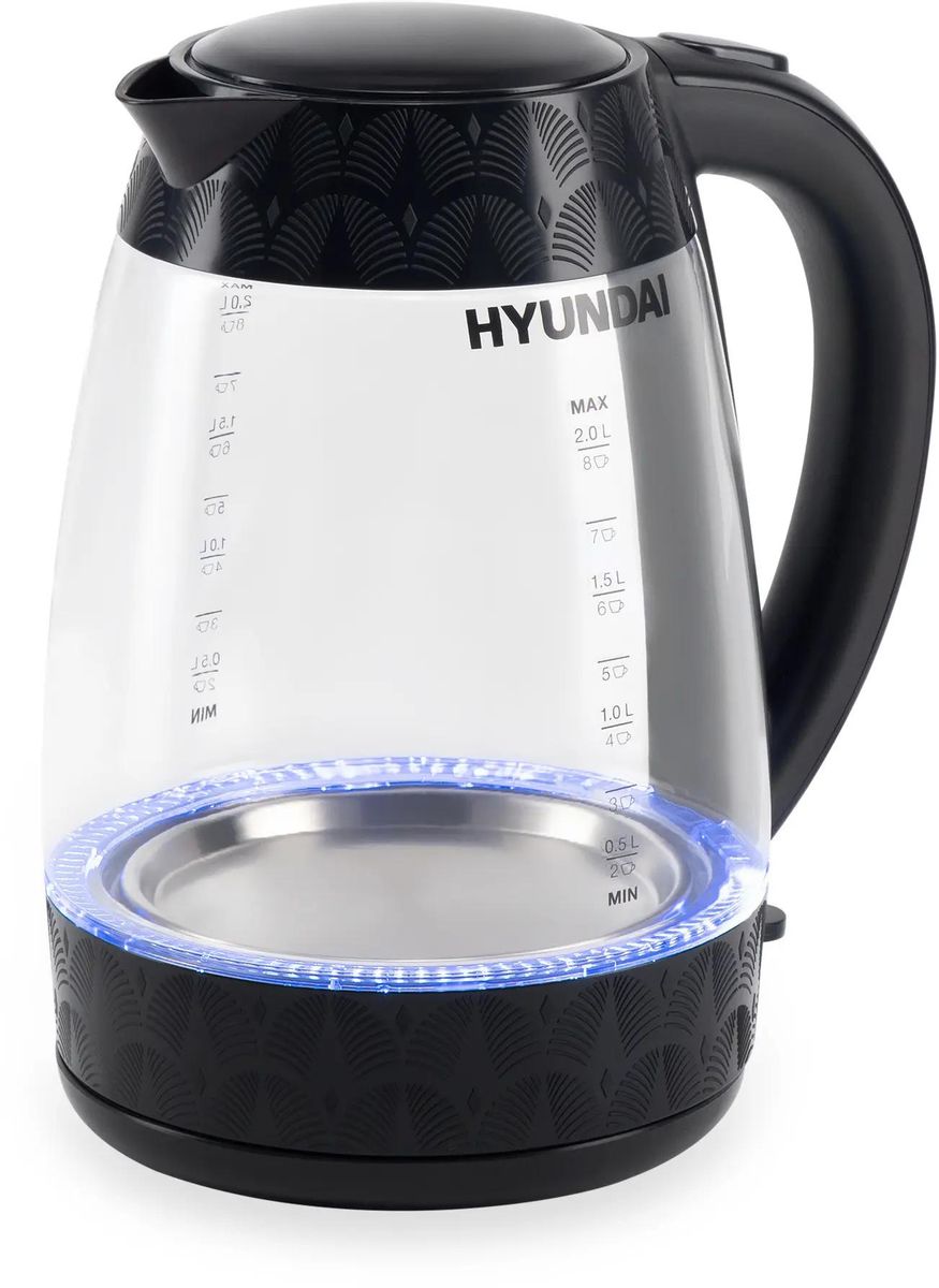 Чайник электрический HYUNDAI Huk-G4505 2200Вт черный - фото 12
