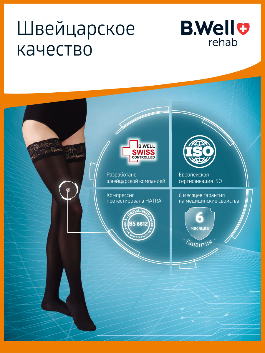 Чулки B.Well JW-222Nero - фото 3