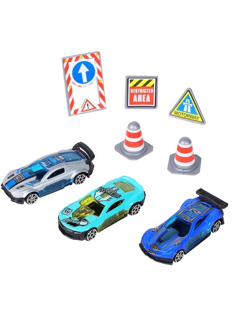 Игровой набор AUTODRIVE Машинки металлические 3шт 1:64 JB0403989 - фото 5