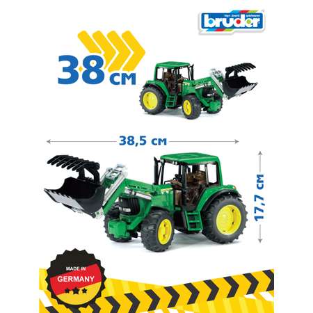 Трактор Bruder John Deere с погрузчиком 1:16