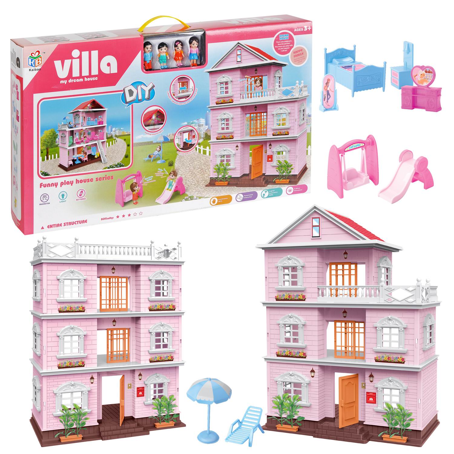 Домик для кукол Junfa 45 см WK-C8890 - фото 1