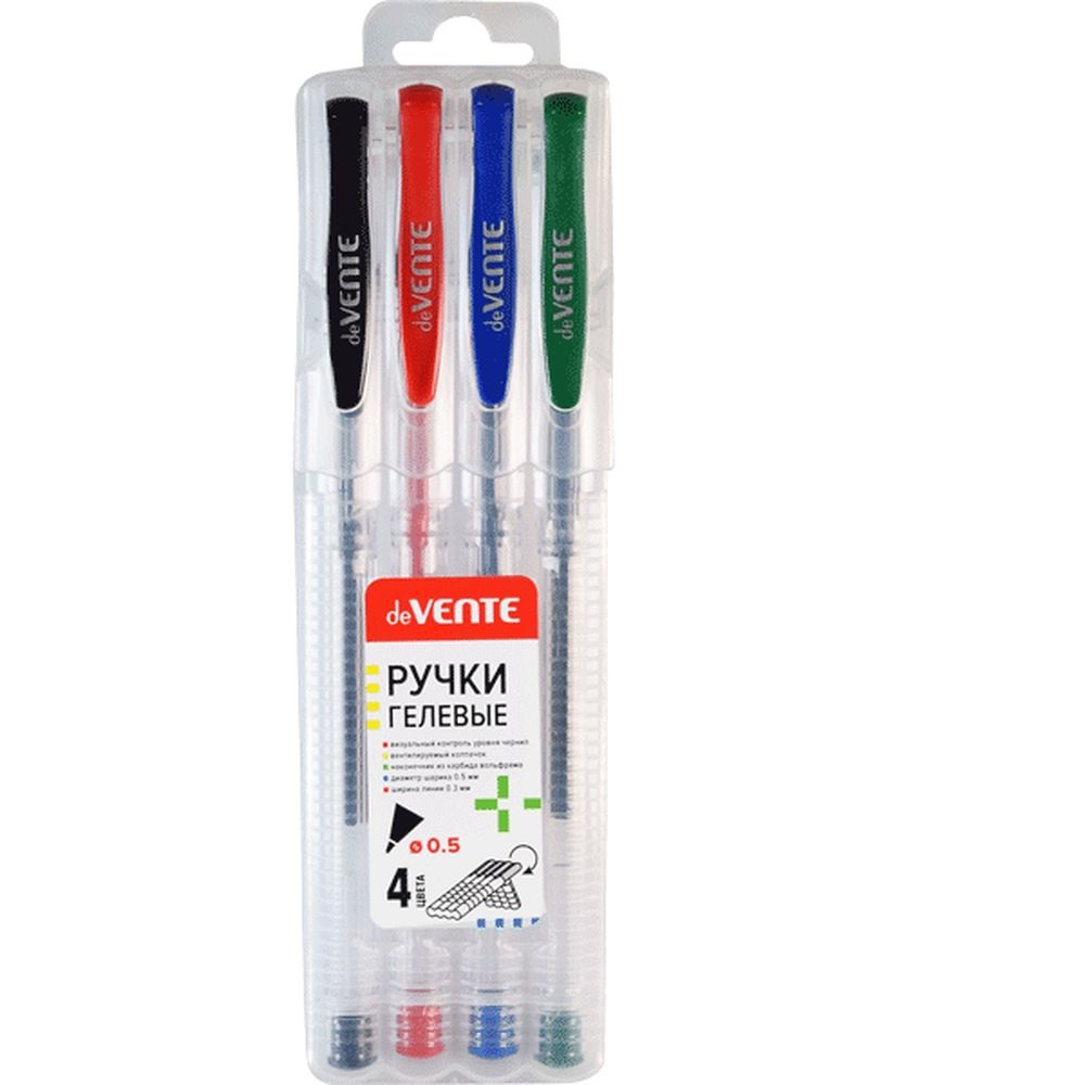 Ручка гелевая deVENTE 4 шт. - фото 1