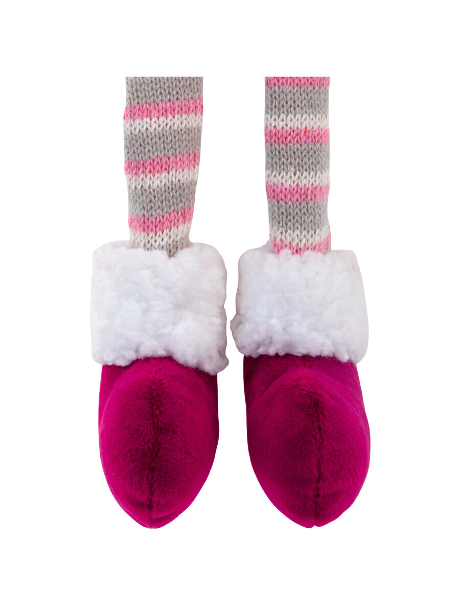 Украшение новогоднее Золотая сказка Гном с сердечком на стол - фото 8