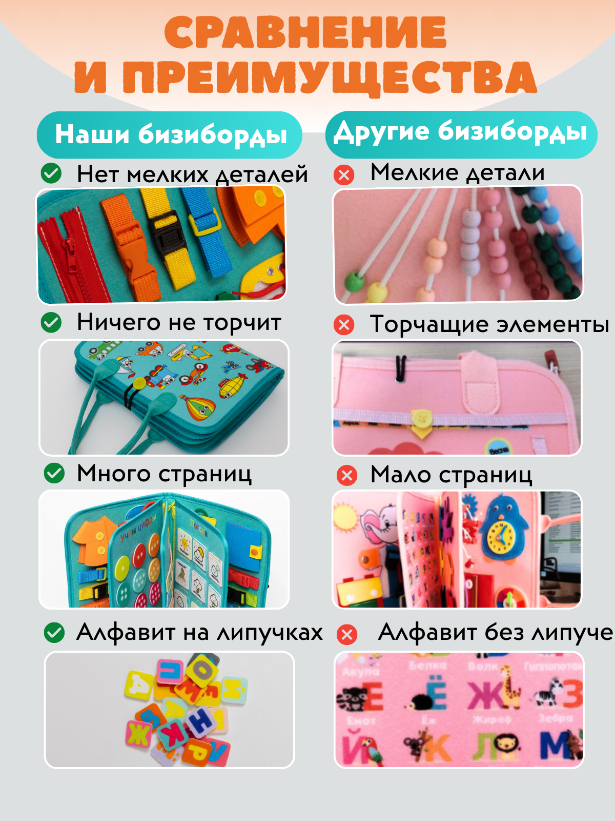 Игрушка DiaDan бизиборд Развивающая книжка бизиборд - фото 13