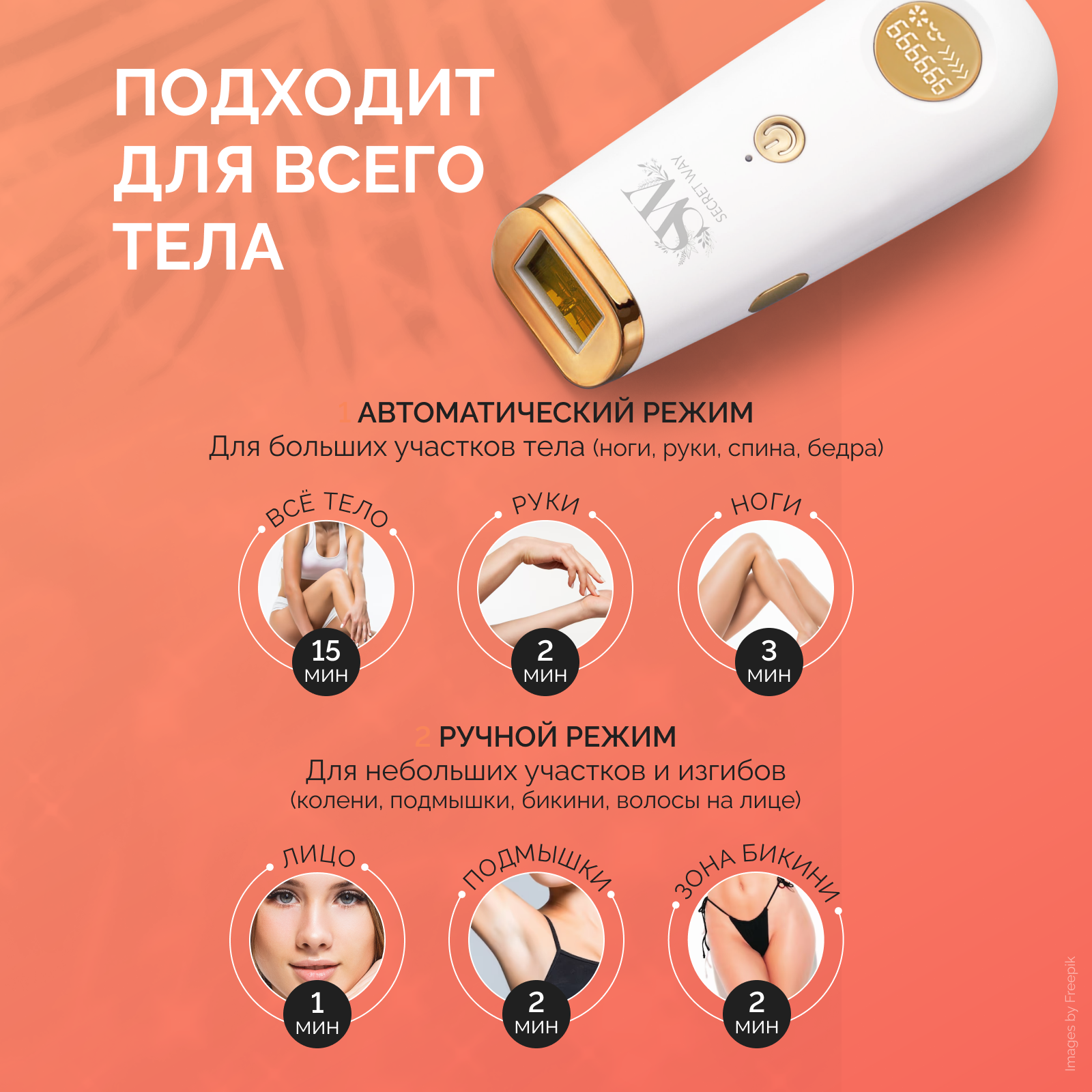 Фотоэпилятор для эпиляции Secret Way PH330 - фото 4