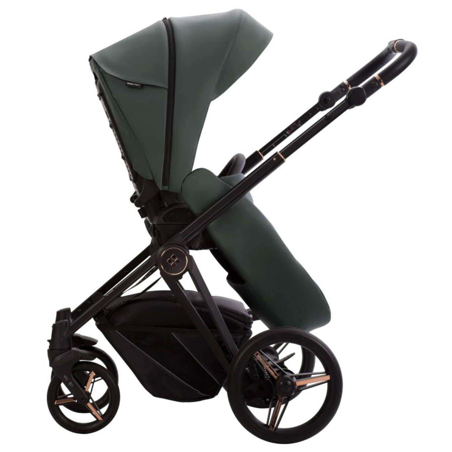 Коляска 2в1 Bebetto Monti Pro 02 Stella т.зеленый зеленый - фото 13