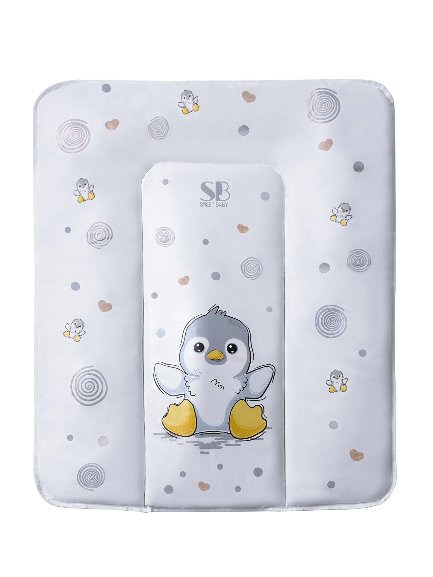 Матрас для пеленания Sweet Baby 58х71 пингвин серый - фото 5