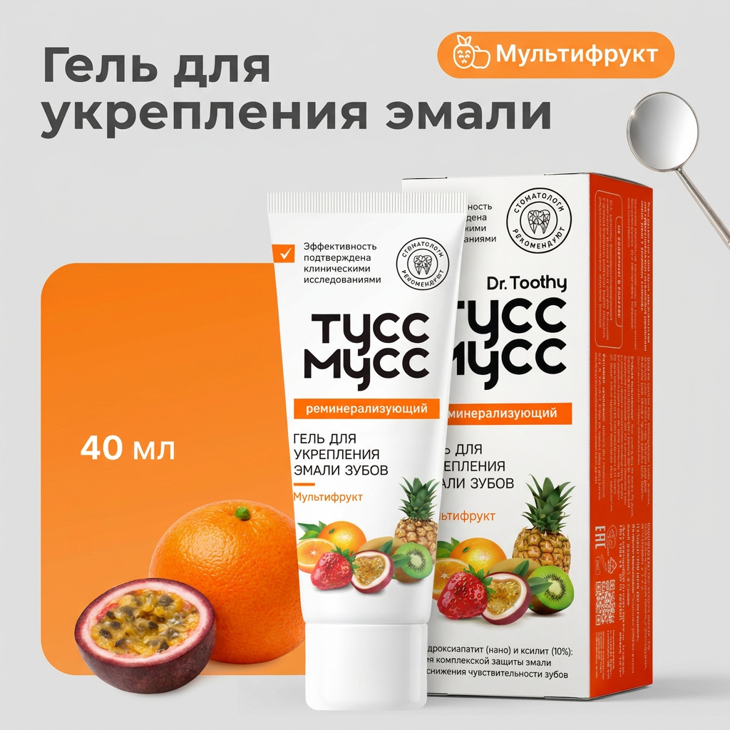 Гель для зубов Dr.Toothy Мультифрукт 40 г - фото 1