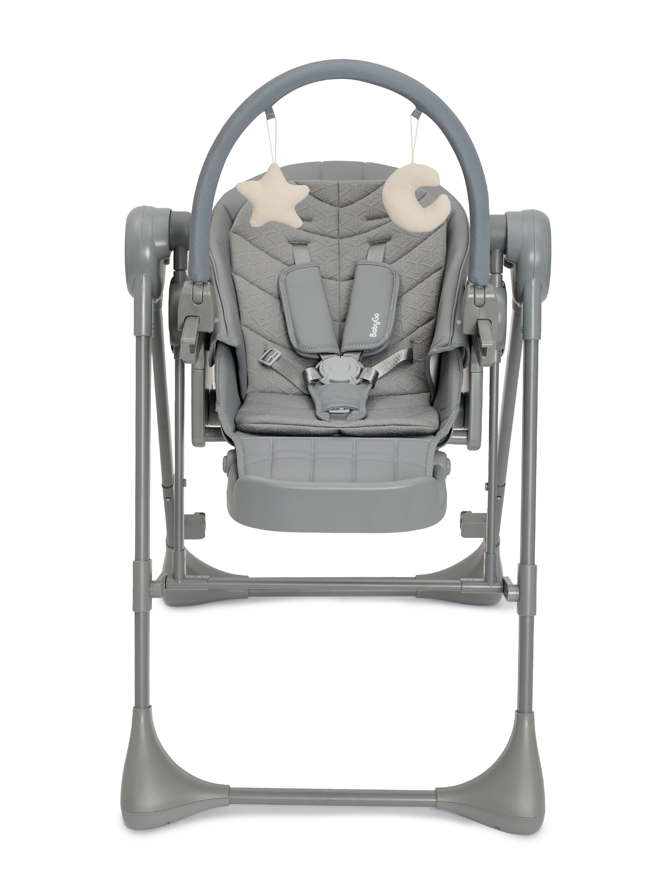 Стульчик для кормления BabyGo Huggi grey серый - фото 18