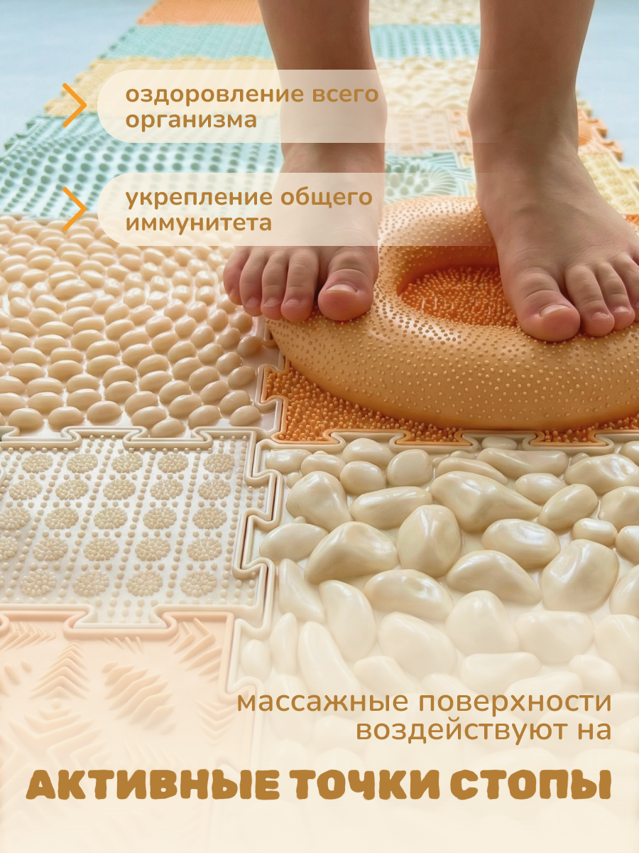 Коврик-пазл ARTSTEP массажный развивающий детский 25 x 144 см - фото 8