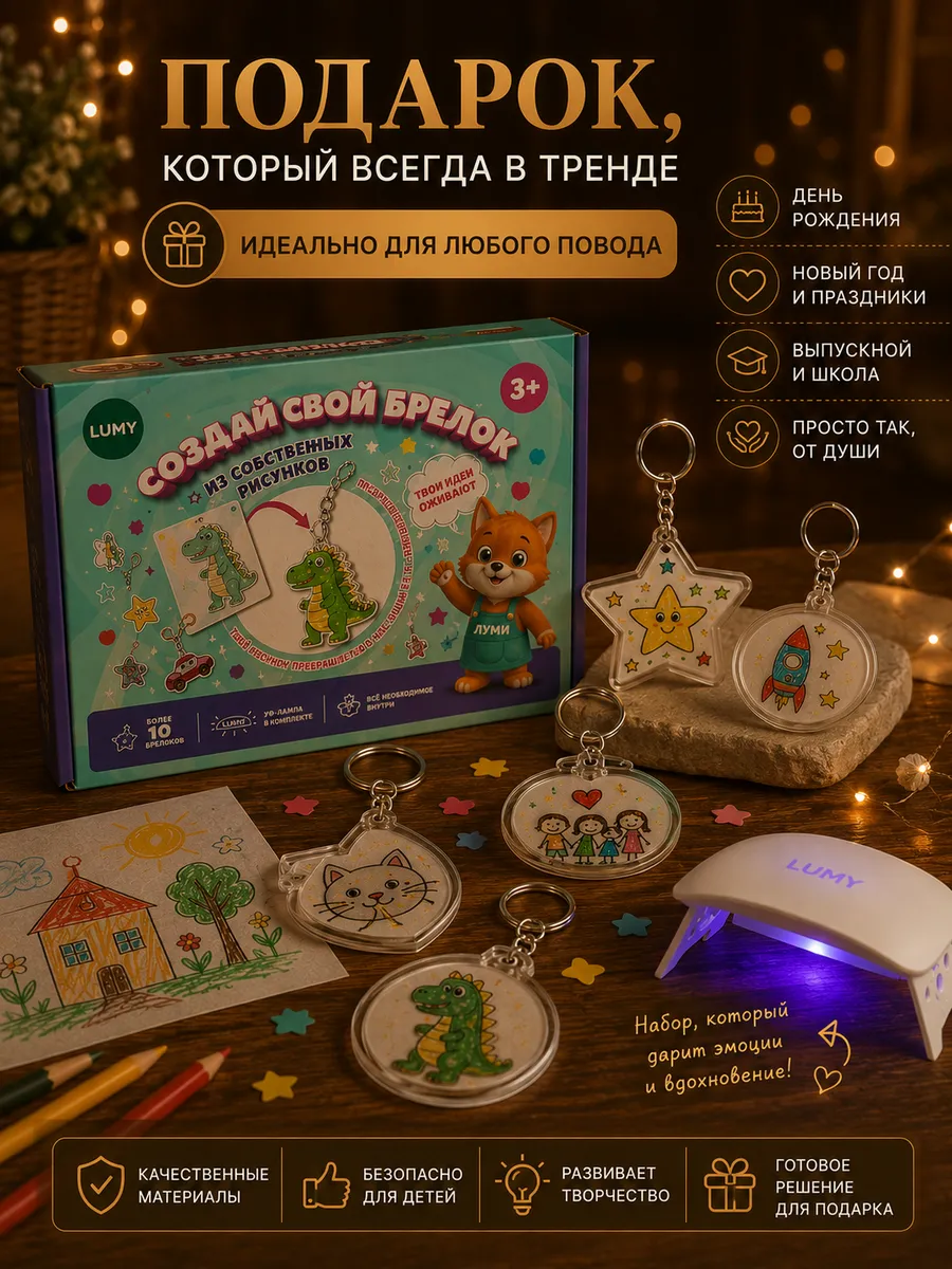 Набор для творчества MiniMinds эпоксидная смола для создания термо-брелков - фото 8