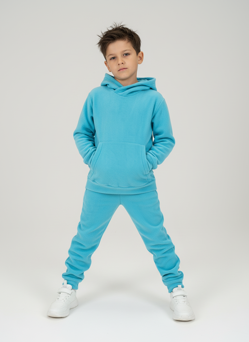 Костюм флисовый Утенок 7043г(ш) бирюза - фото 1