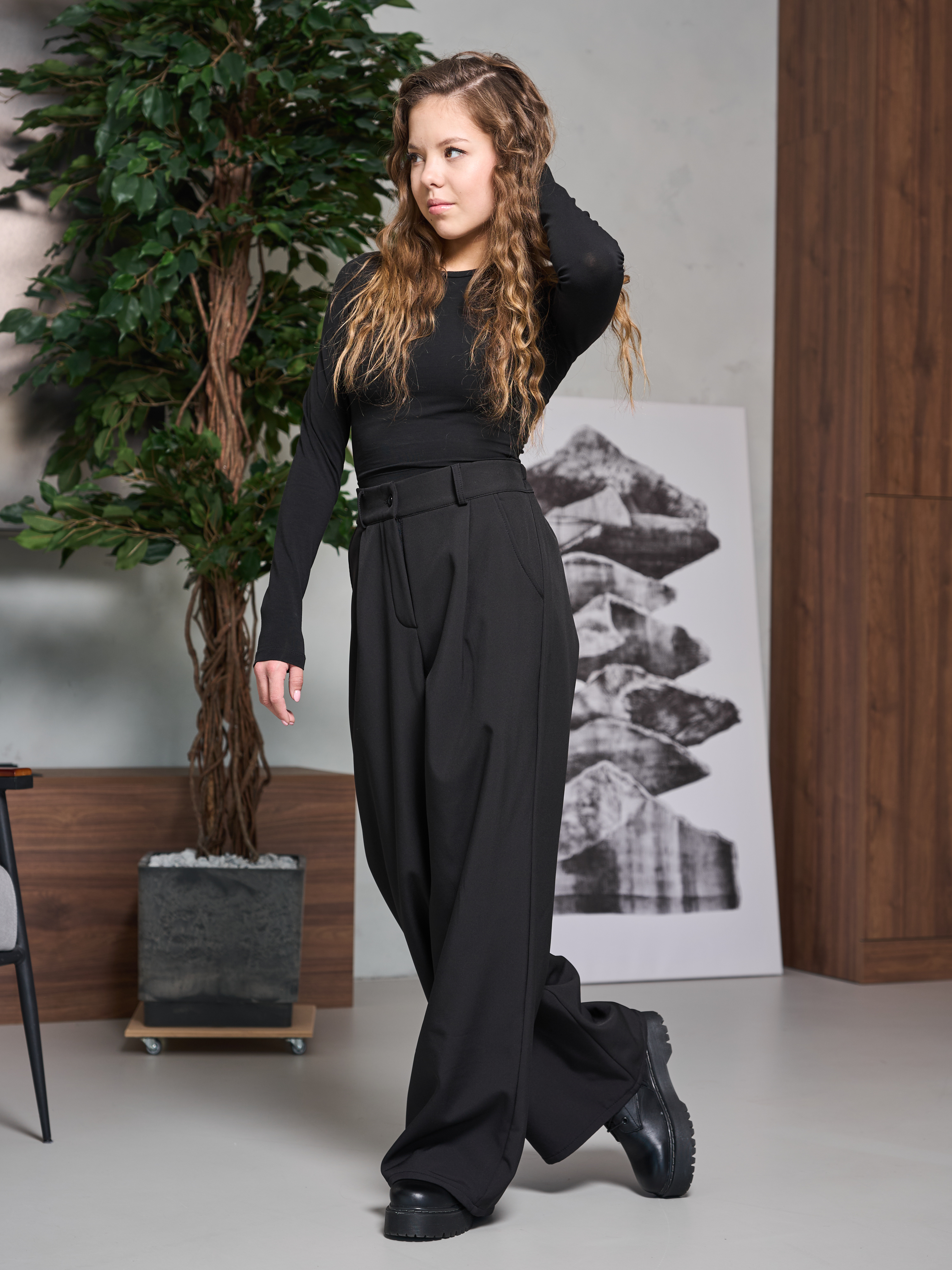 Брюки-палаццо СИНЯЯ МОДА WF1012B-H39 - фото 10