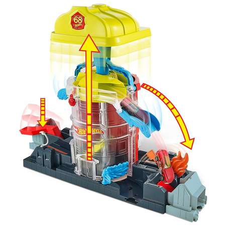 Трек Hot Wheels Пожарная суперстанция с лифтом