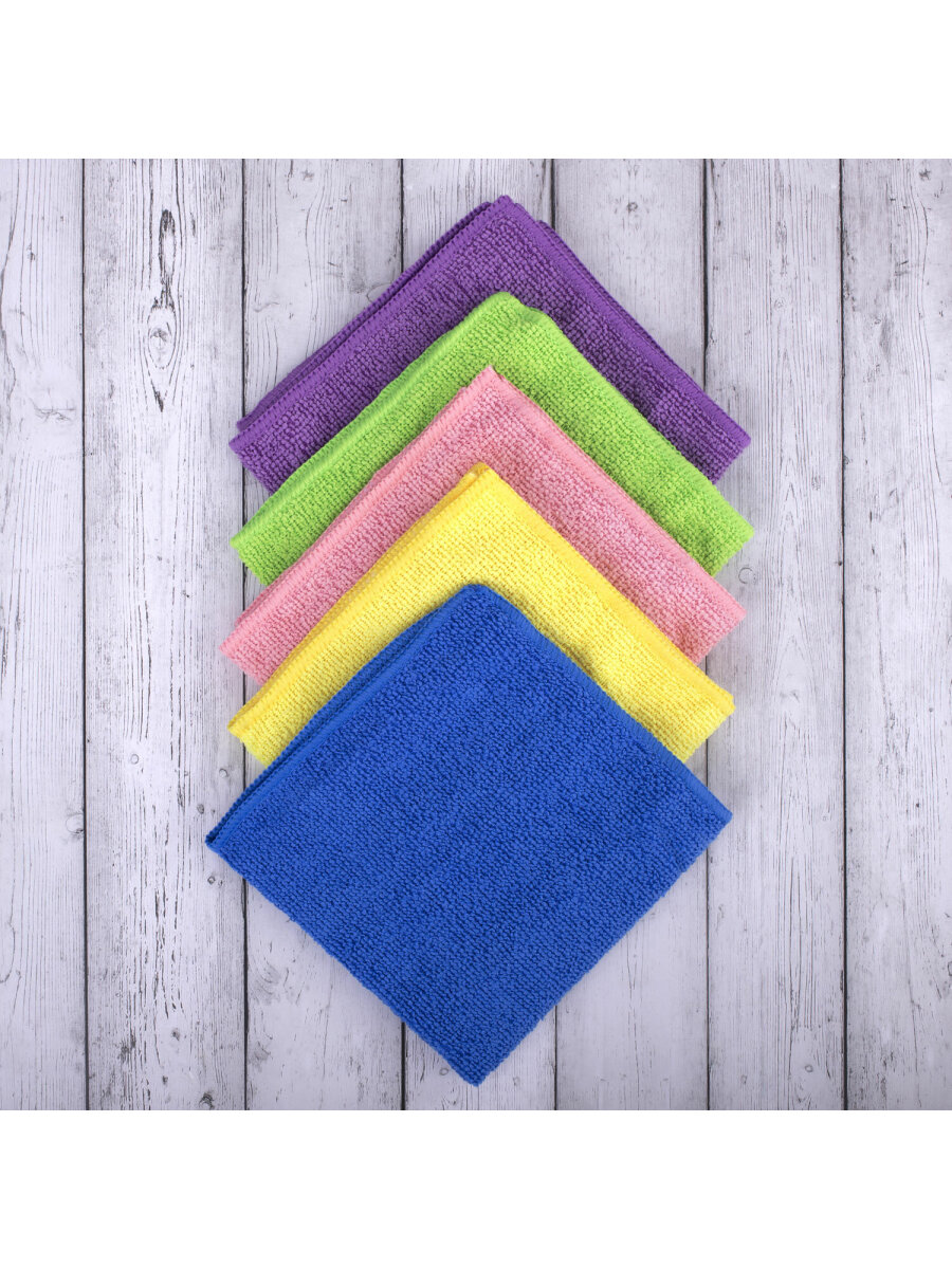 Салфетки для уборки Лайма универсальные из микрофибры 30х30см 10 шт - фото 15