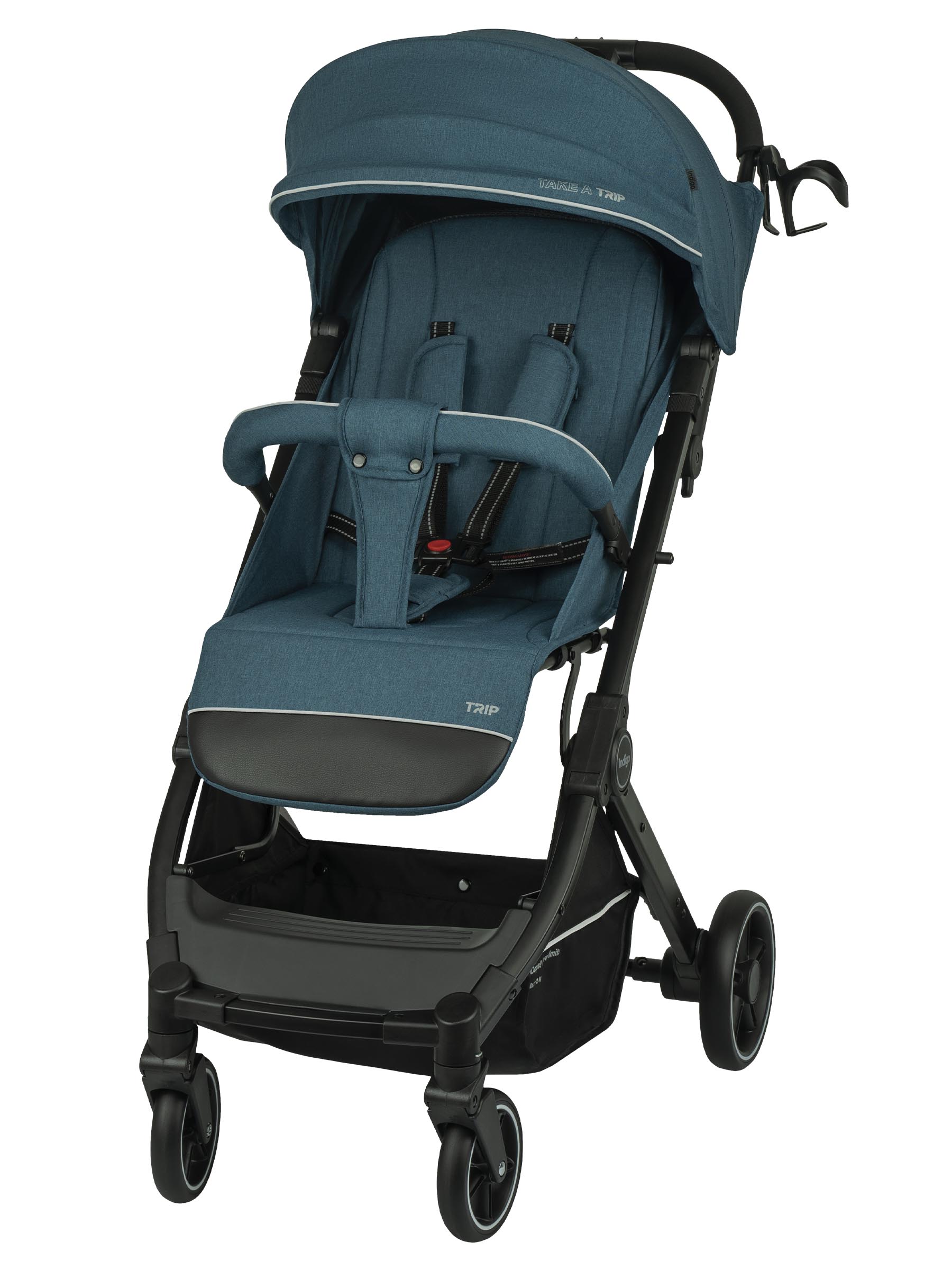 Коляска прогулочная Indigo Trip для путешествий синий - фото 10