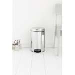 Бак мусорный Brabantia NewIcon с педалью стальной полированный 12л 113581