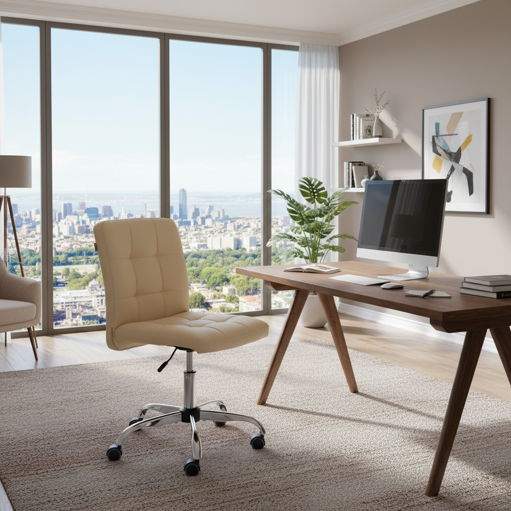 Компьютерное кресло TETCHAIR Фиеста кож/зам бежевый - фото 1