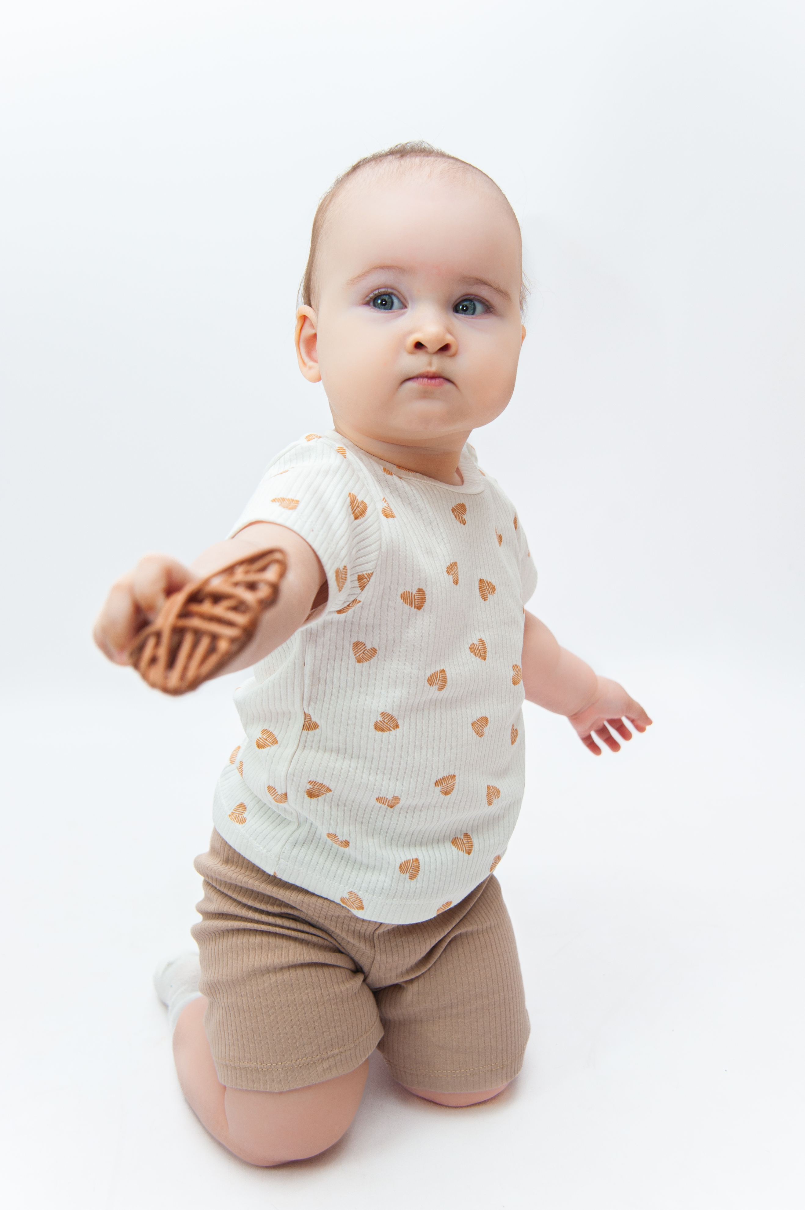 Комплект ЯРКО 05244 ИК Беж.сердечки/бежевый - фото 3