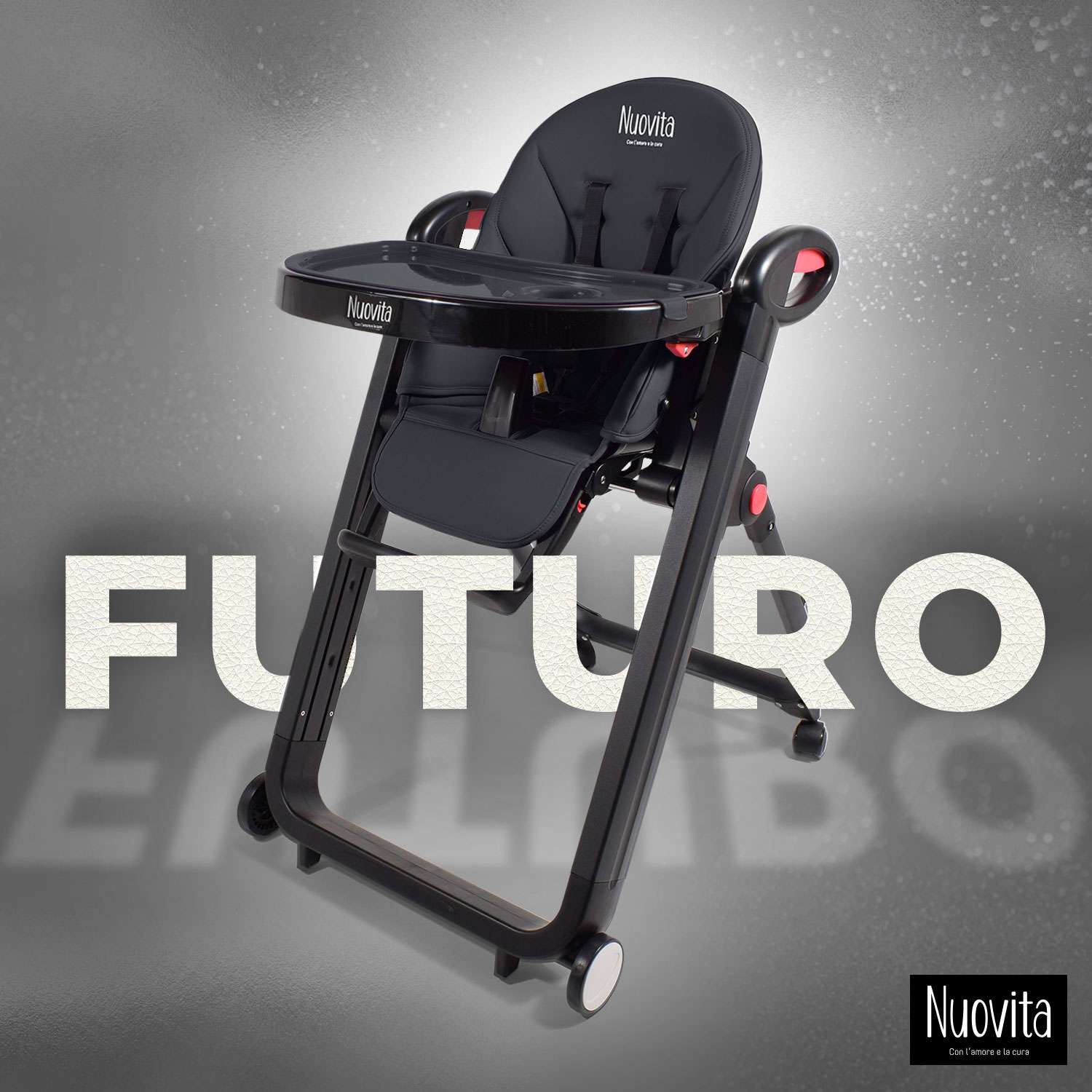 Стульчик для кормления Nuovita Futuro Nero Nero классический - фото 2