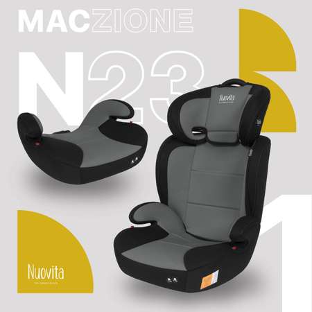 Автокресло Nuovita Maczione N23-1 2/3 (15-36 кг) серый