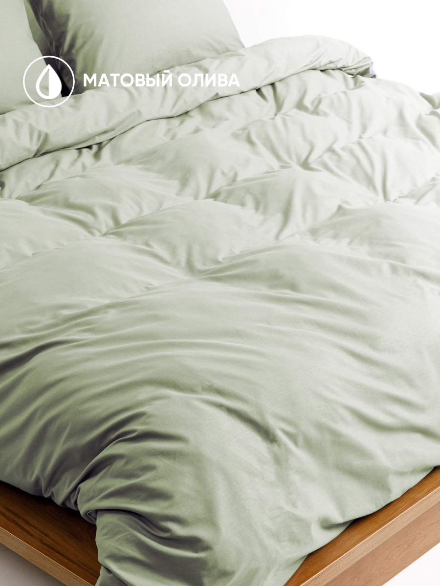 Комплект постельного белья Urban Family Олива полутораспальный 4 предм. - фото 3