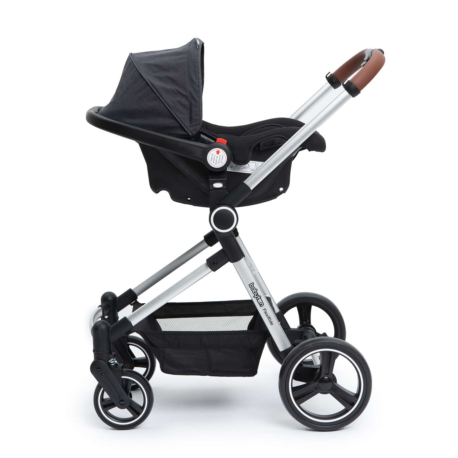 Коляска 3в1 Babyton Flexi Ride Black-Grey серый - фото 16
