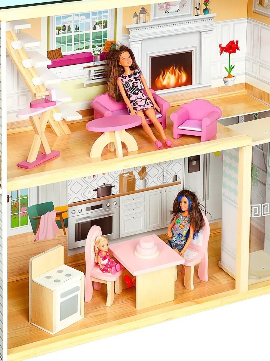 Домик для кукол PAREMO 138 см с мебелью PD320-08 - фото 11