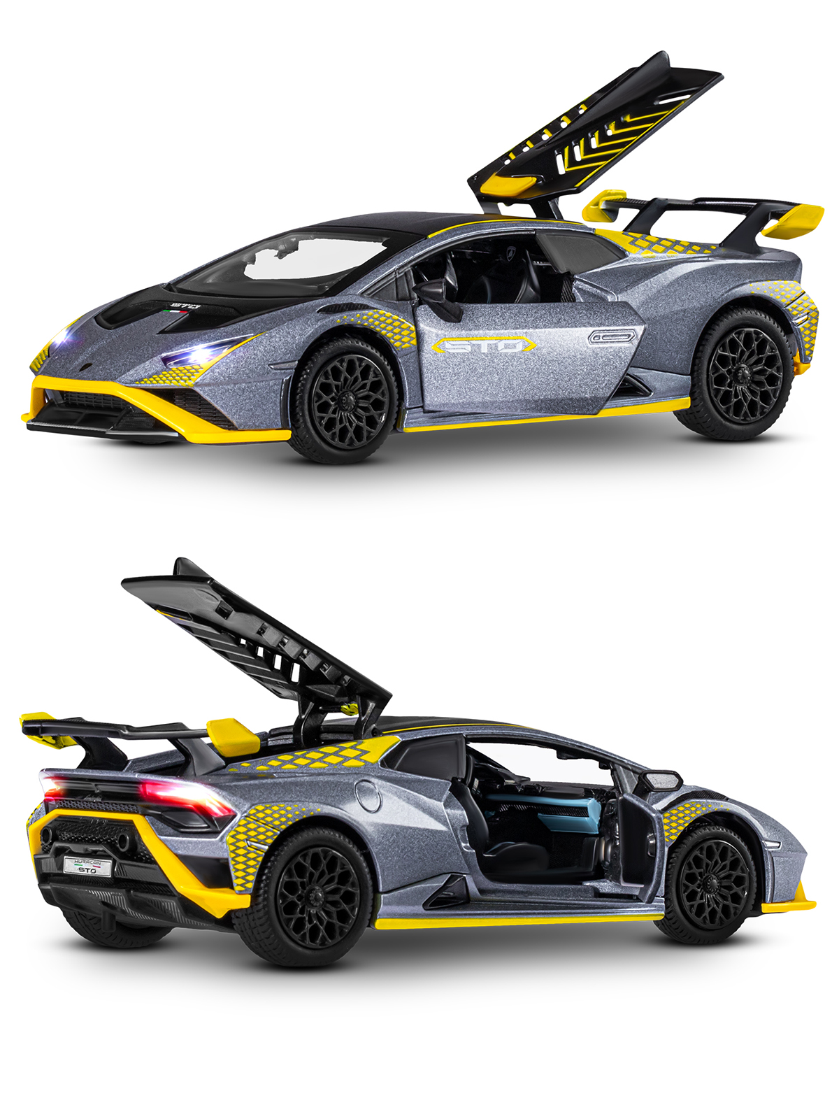 Автомобиль АВТОпанорама Lamborghini Huracan STO 1:32 JB1251664 - фото 10