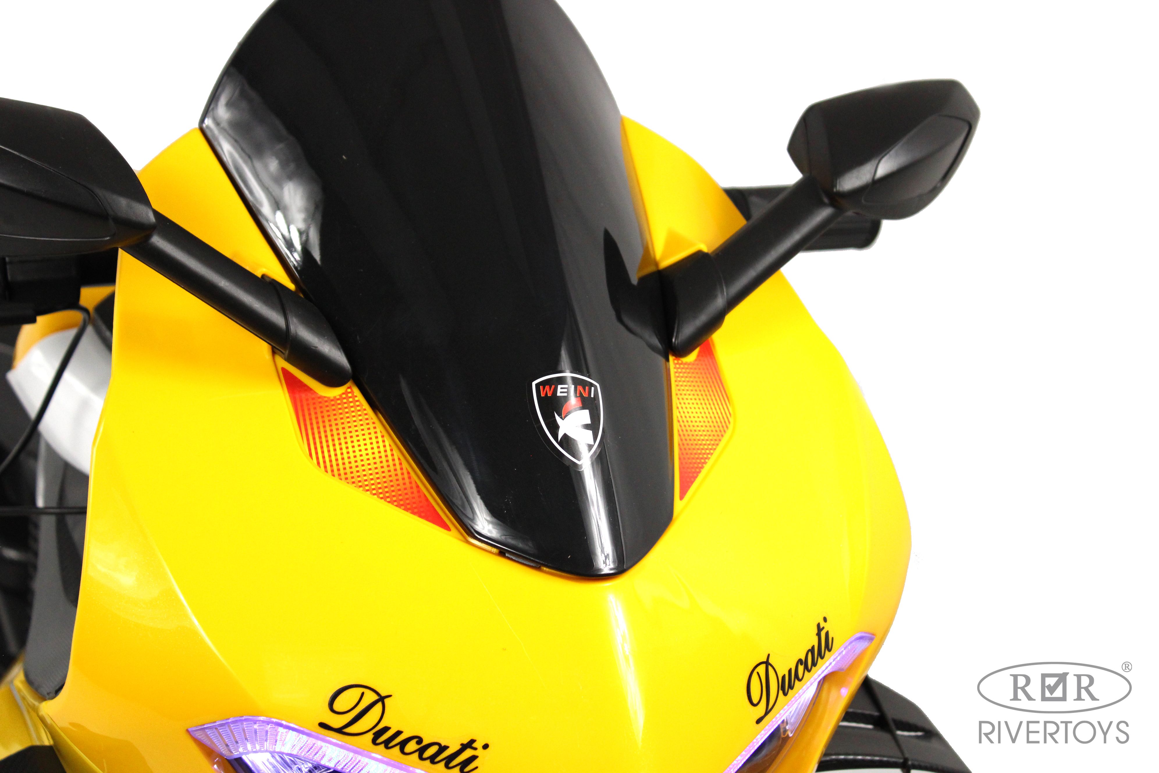 Электромотоцикл RIVERTOYS М777БХ-YELLOW - фото 18